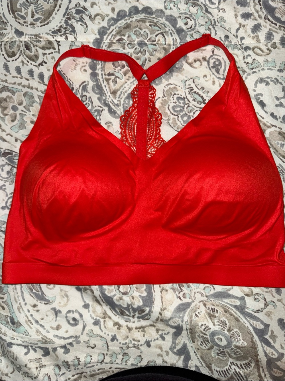 Soma Enbliss Racerback Lace Bralette XXL Red Women Intimates